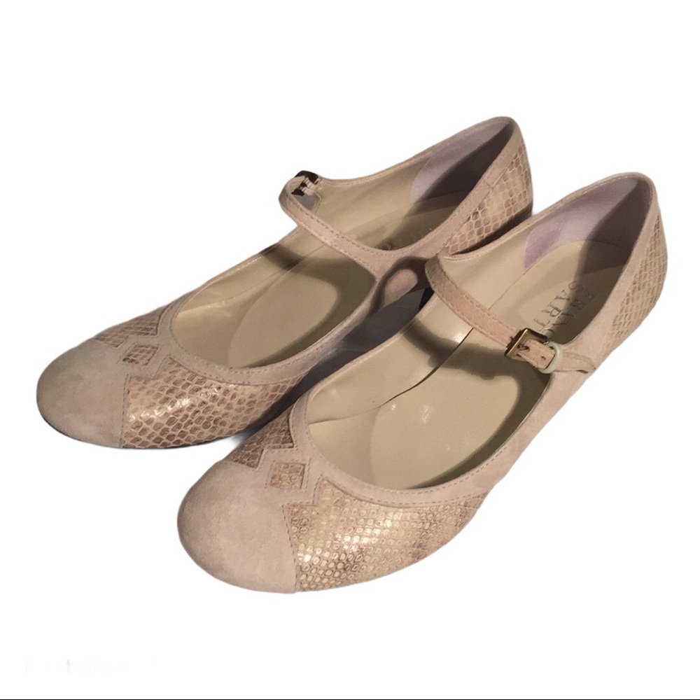 Almost New.  FRANCO SARTO Snake skin Leather Mary Jane Ballerina